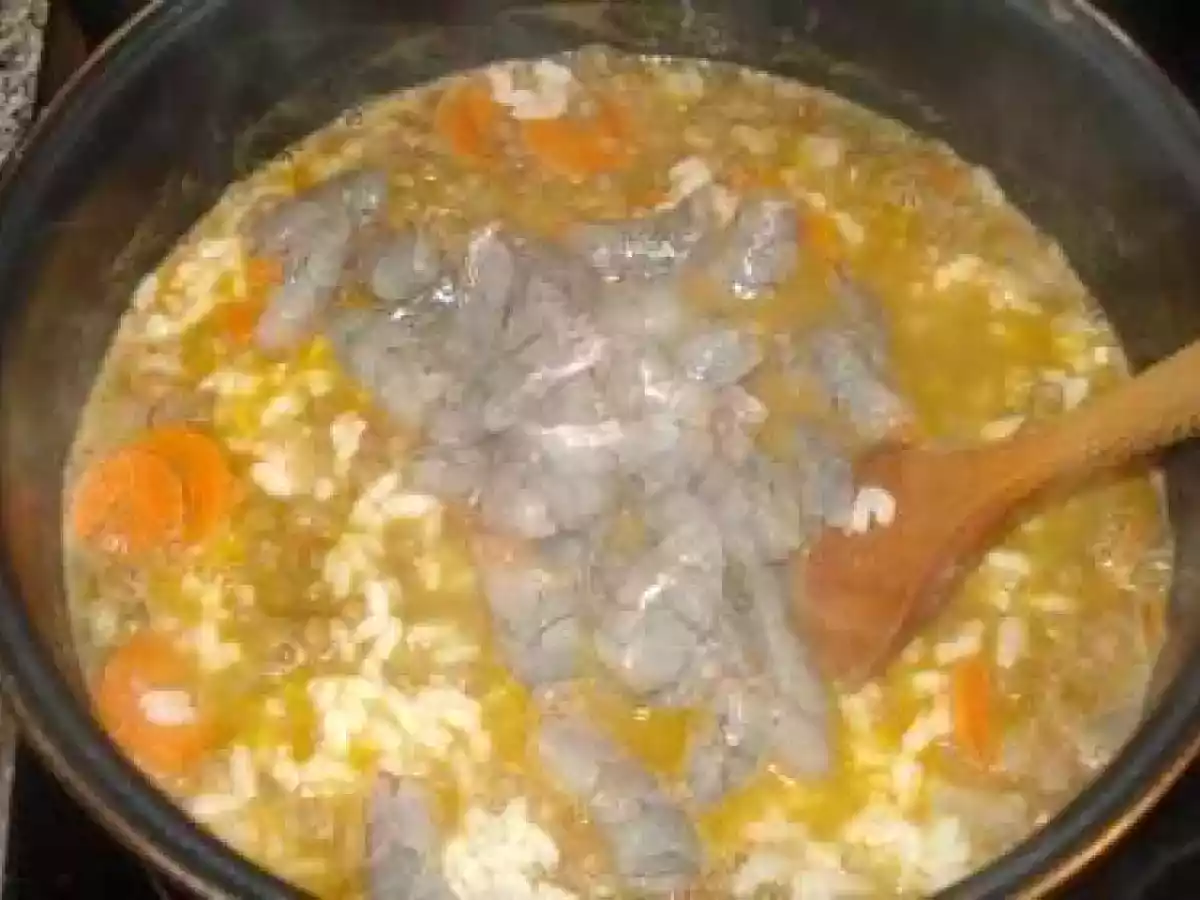 Lentejas con arroz y gambas - foto 2