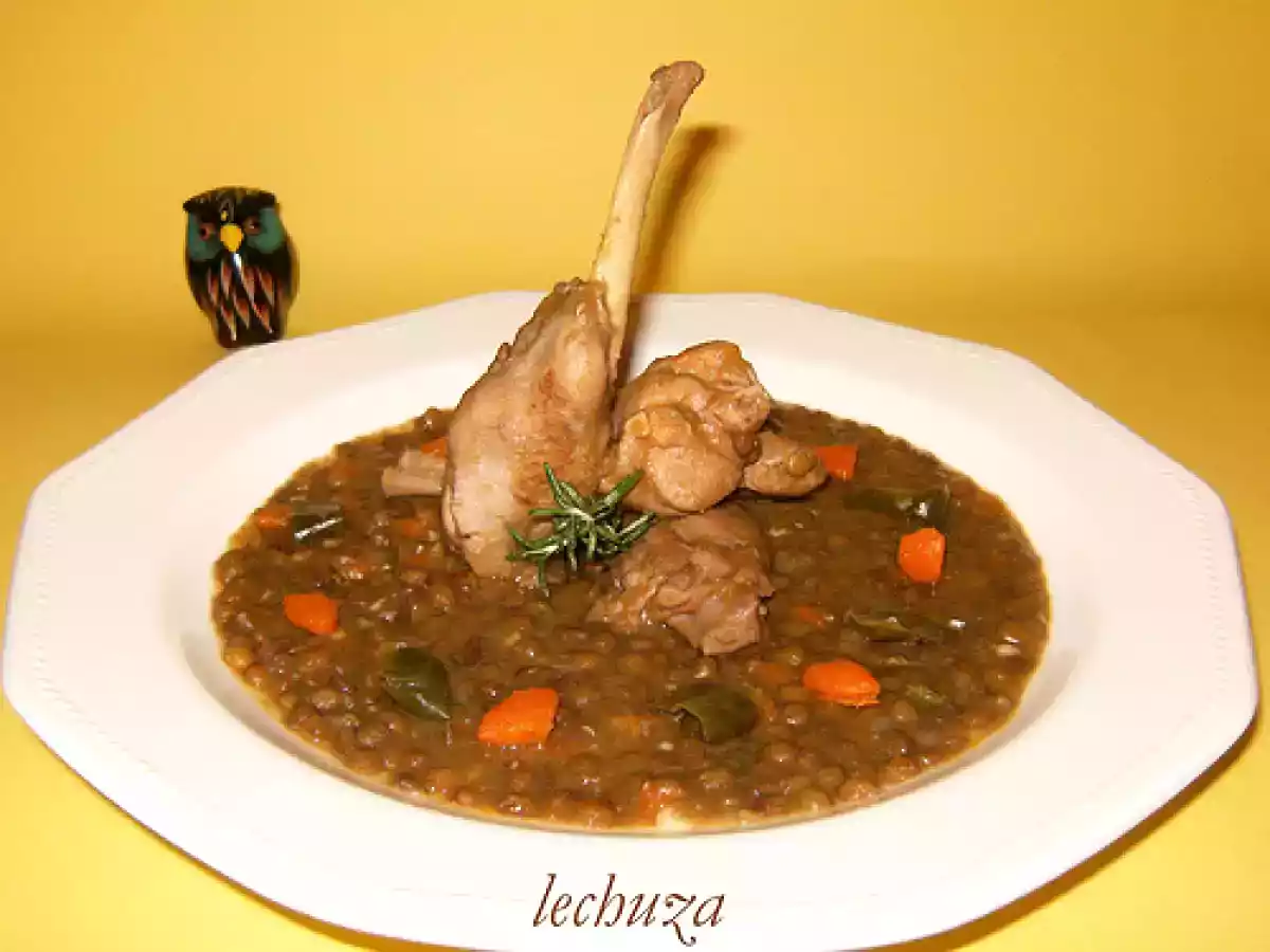 Lentejas con conejo