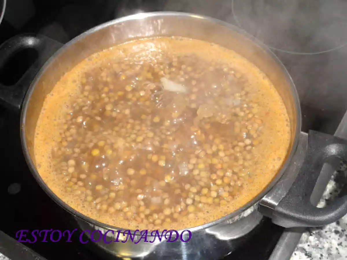 Lentejas con jamón y chorizo - foto 3