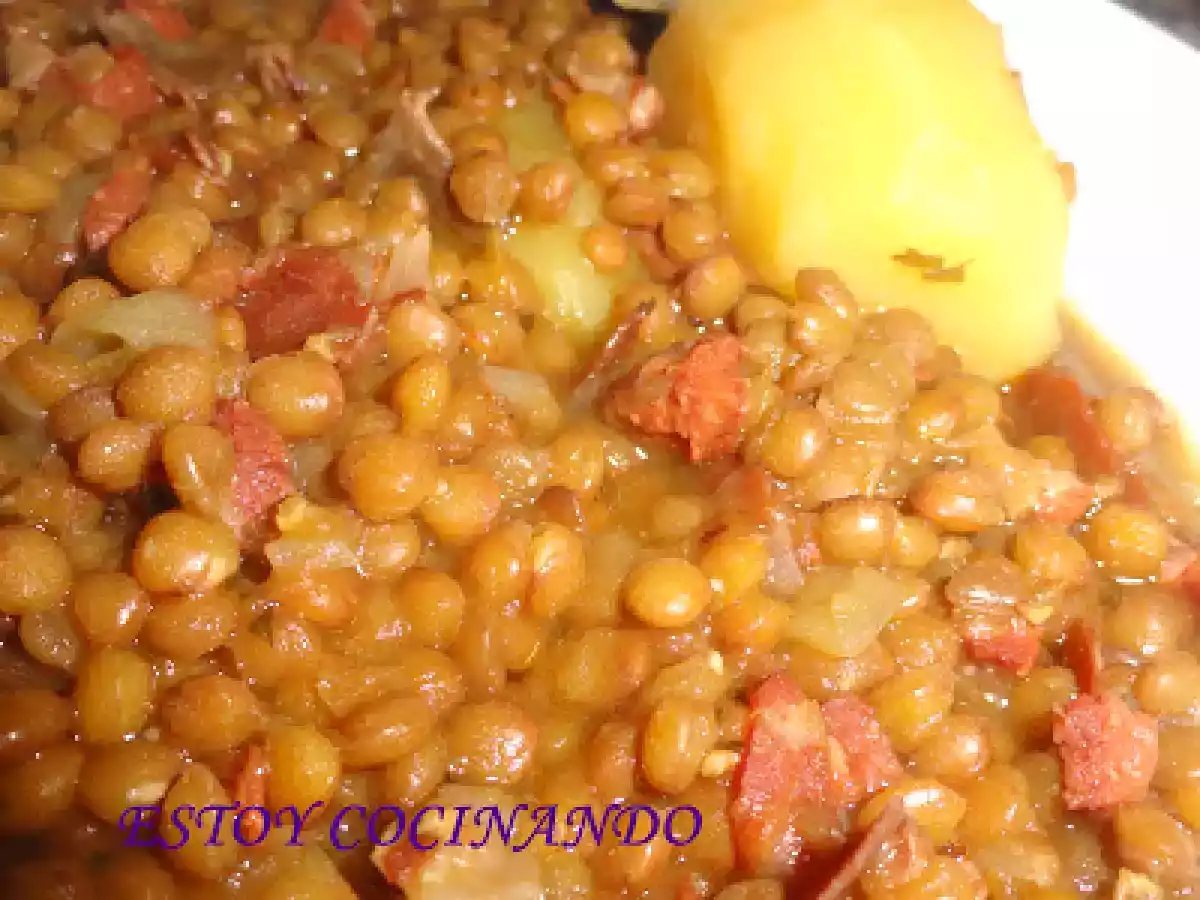 Lentejas con jamón y chorizo - foto 6