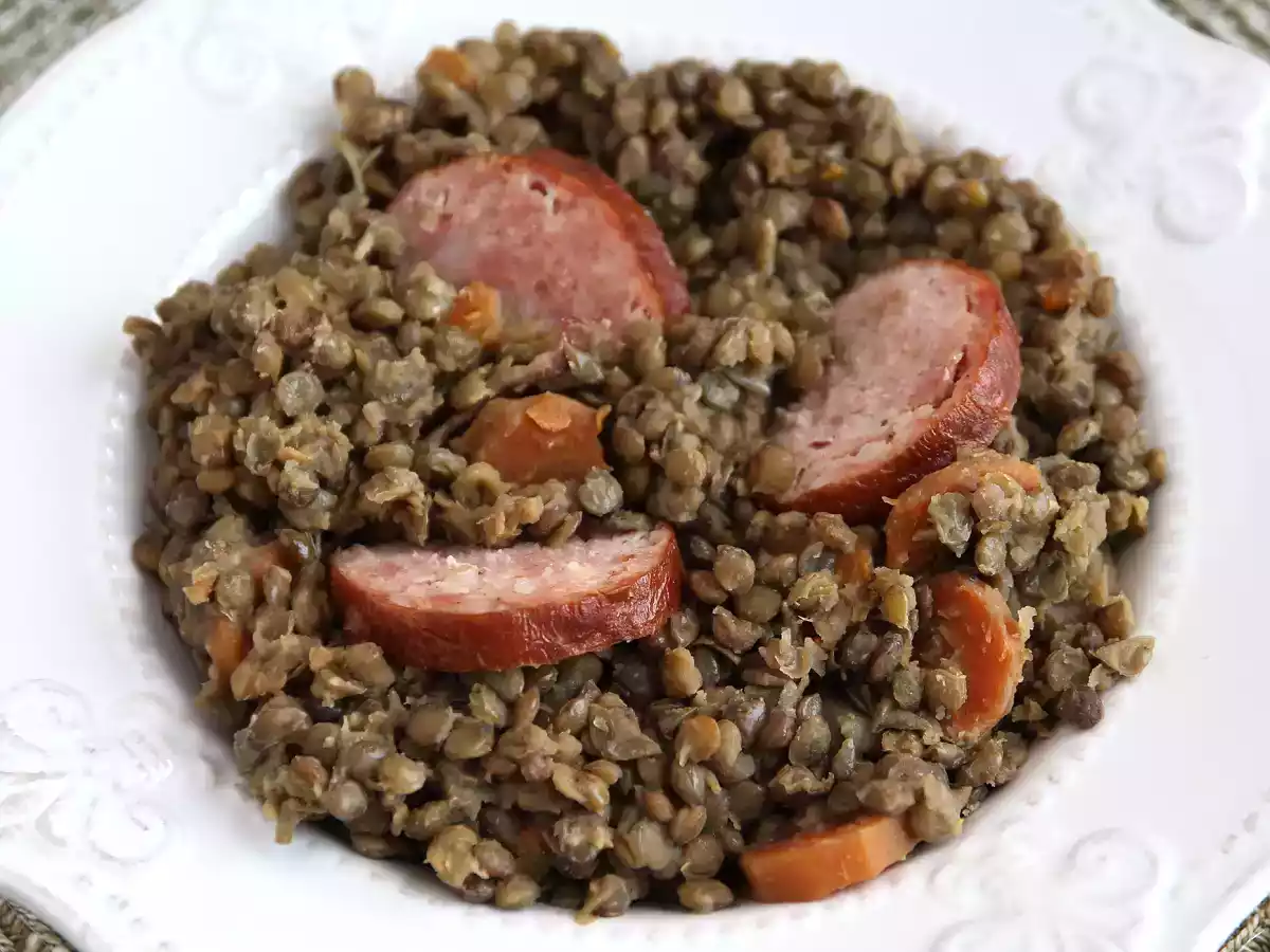 Lentejas con salchicha ahumada - foto 2