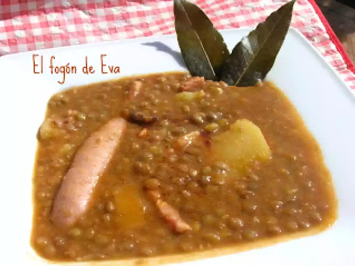 Lentejas con salchichas y bacon en chef 2000 ti