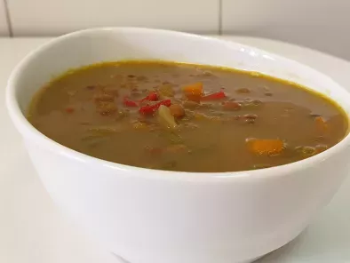 Lentejas con verduras y curry