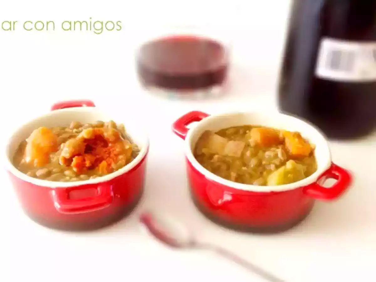 Lentejas estofadas con panceta