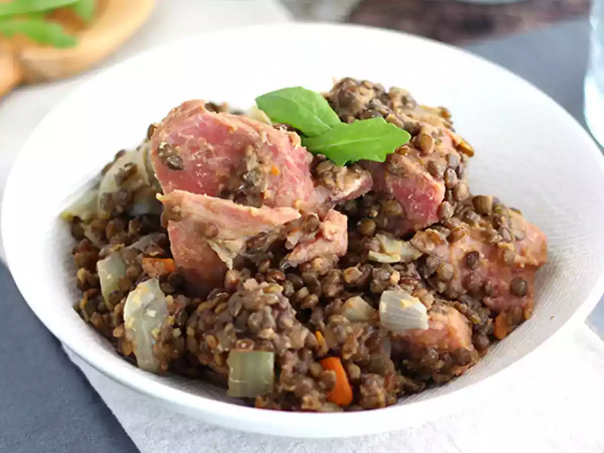 Lentejas francesas con carne de cerdo - foto 2