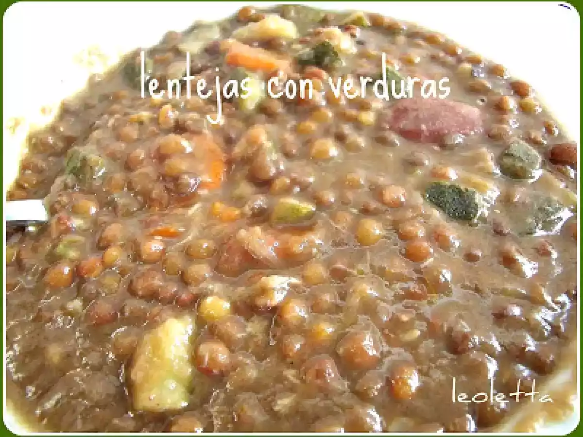 LENTEJAS PARDINAS CON VERDURAS - foto 2