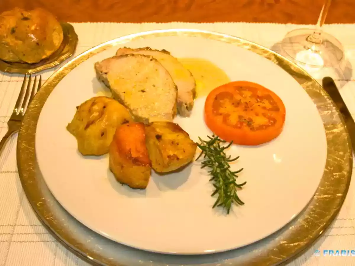 Lomo asado a la mostaza