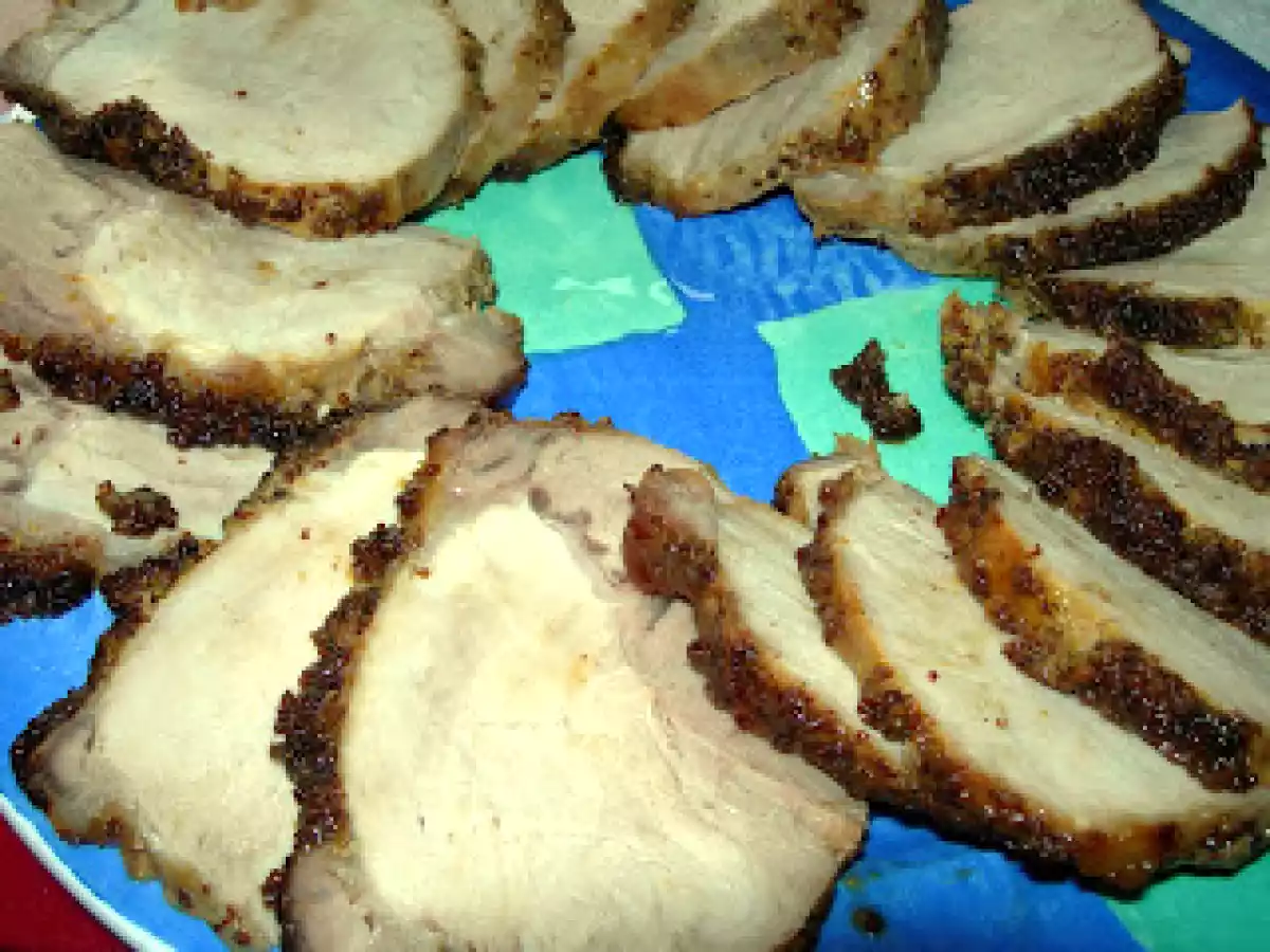 Lomo con costra de azúcar y mostaza. Paso a paso - foto 8