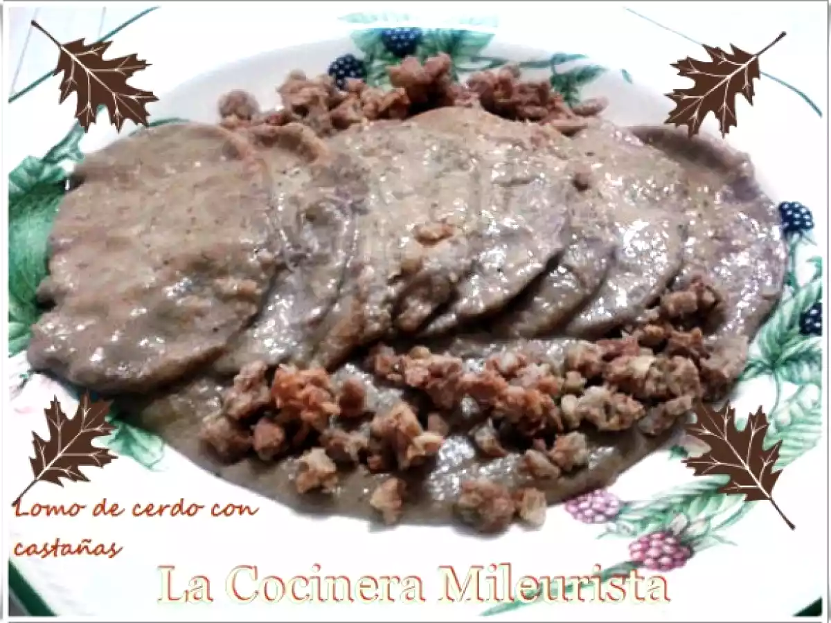 Lomo de cerdo con castañas