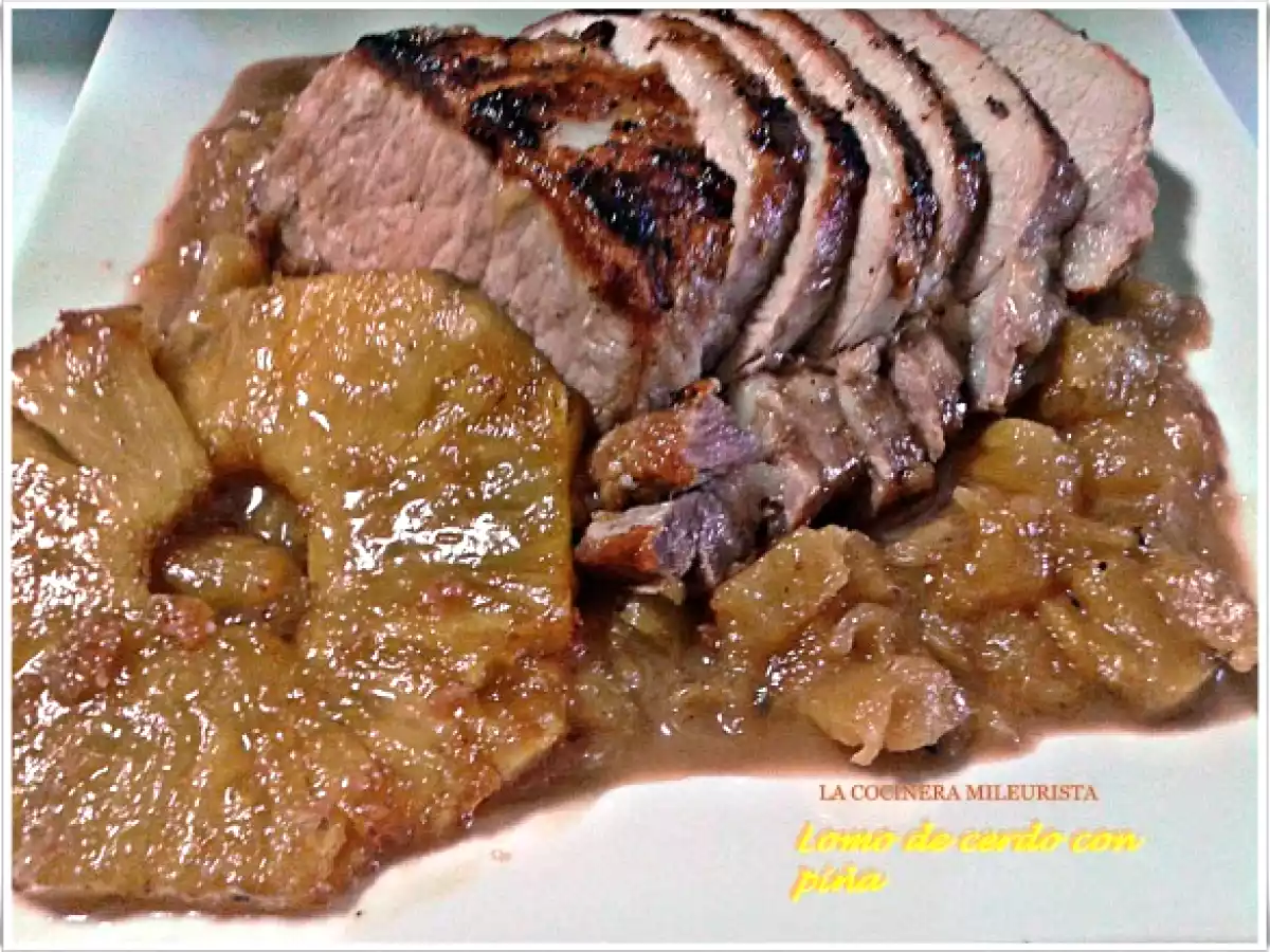 Lomo de cerdo con piña