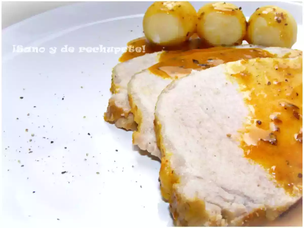 Lomo de cerdo en salsa de naranja especiada