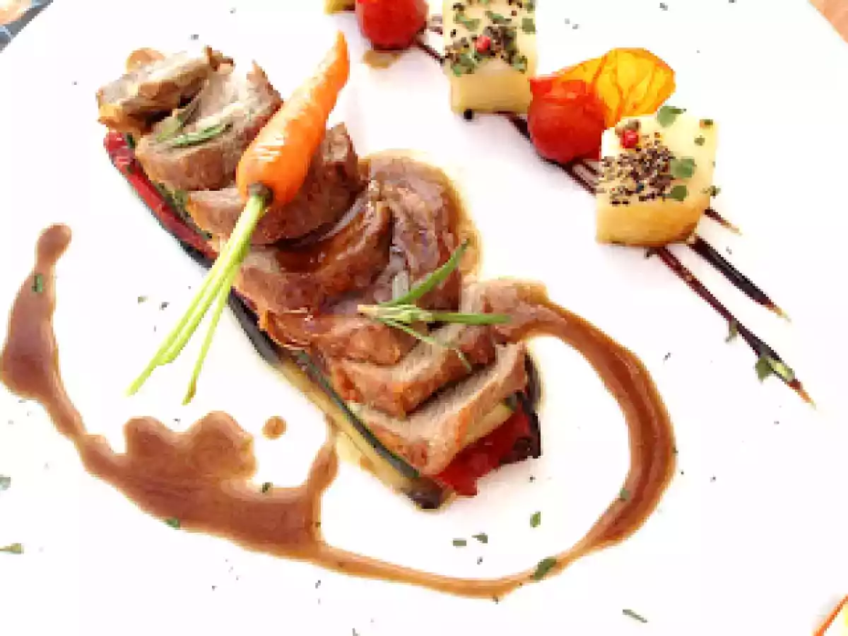 Lomo de cordero asado