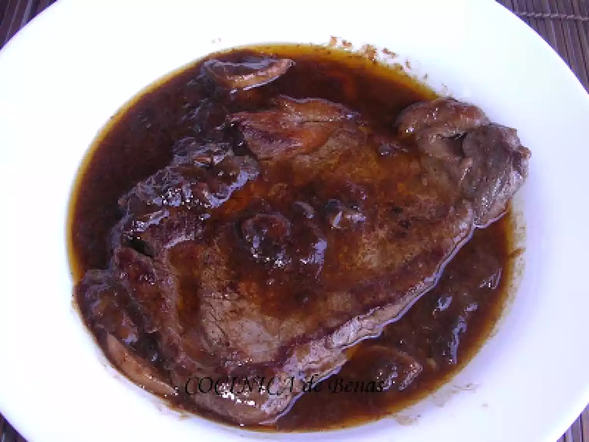 Lomo de ternera con setas