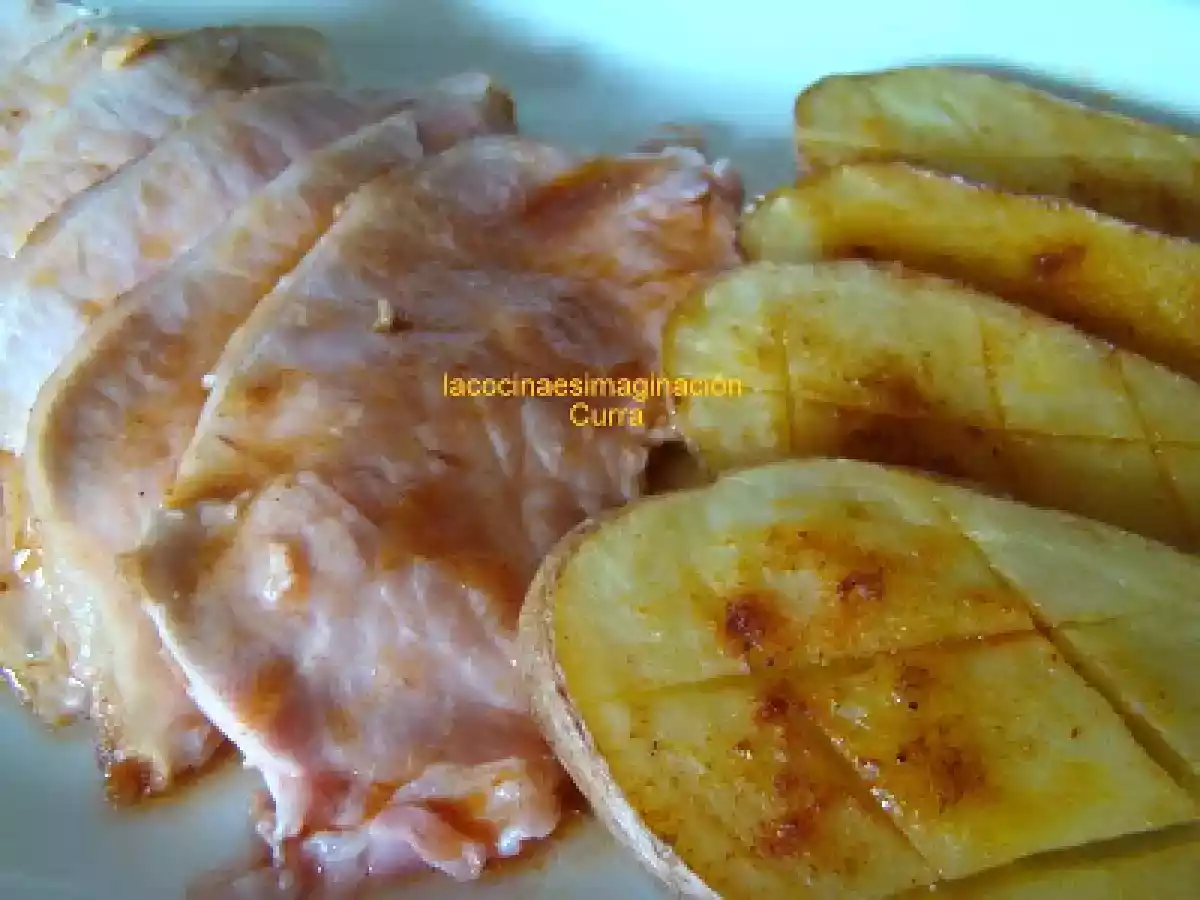 Lomo en olla con salsa barbacoa