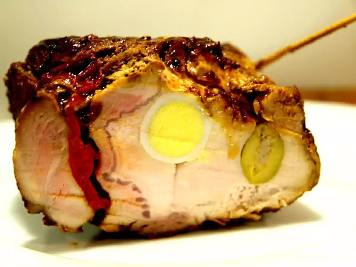 Lomo relleno con triple de verduras