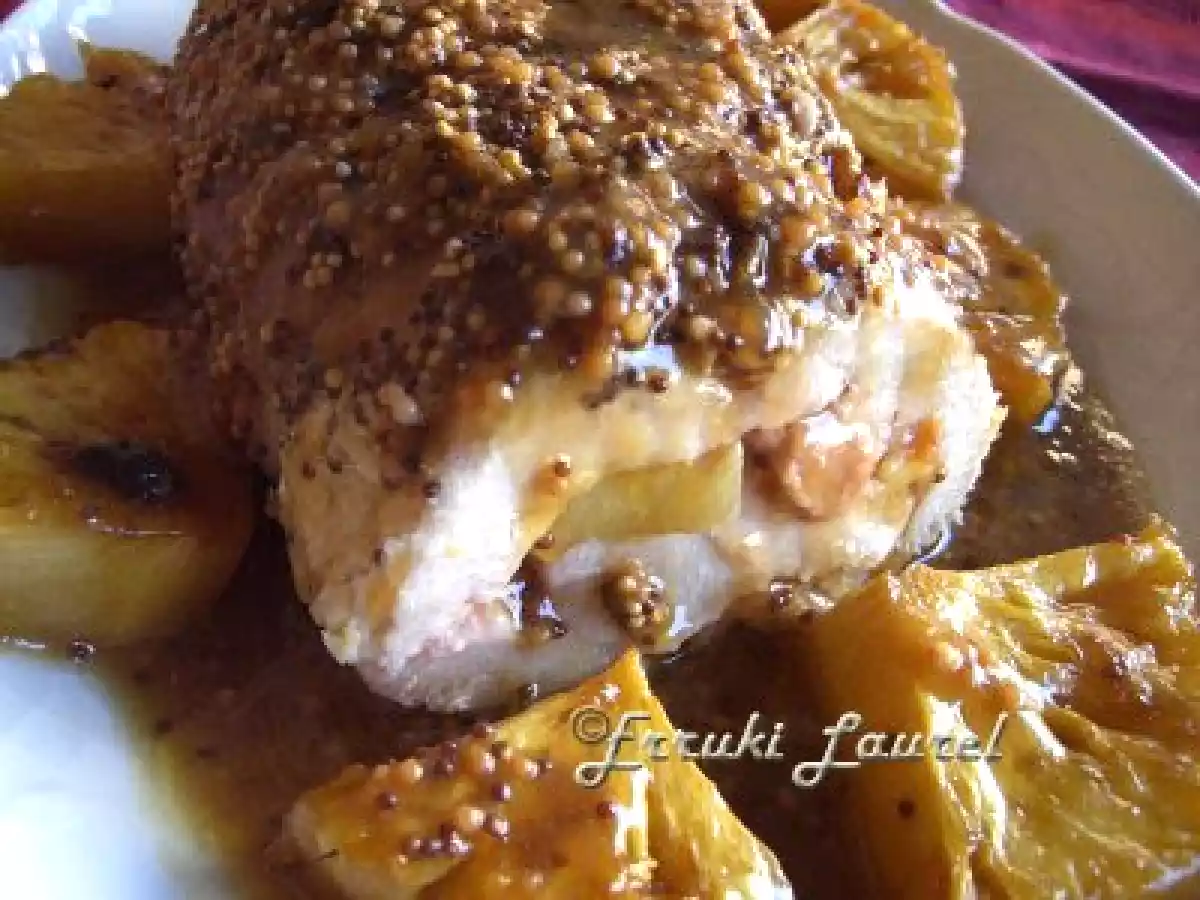 Lomo relleno de foi gras al horno