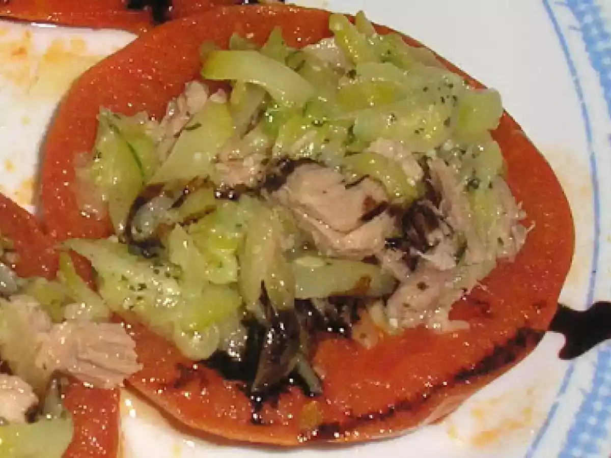 LONCHAS DE CALABACÍN, TOMATE Y BERENJENA A LA PLANCHA - foto 2