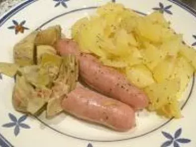 Longanizas y patatas al horno