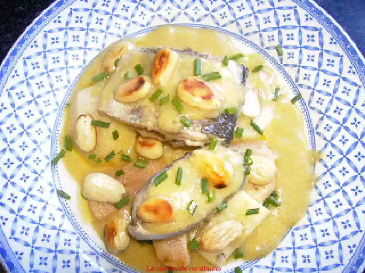 Lubina a la sidra sobre cama de manzana - foto 2