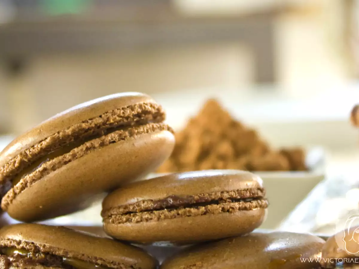 Macarons de Chocolate franceses