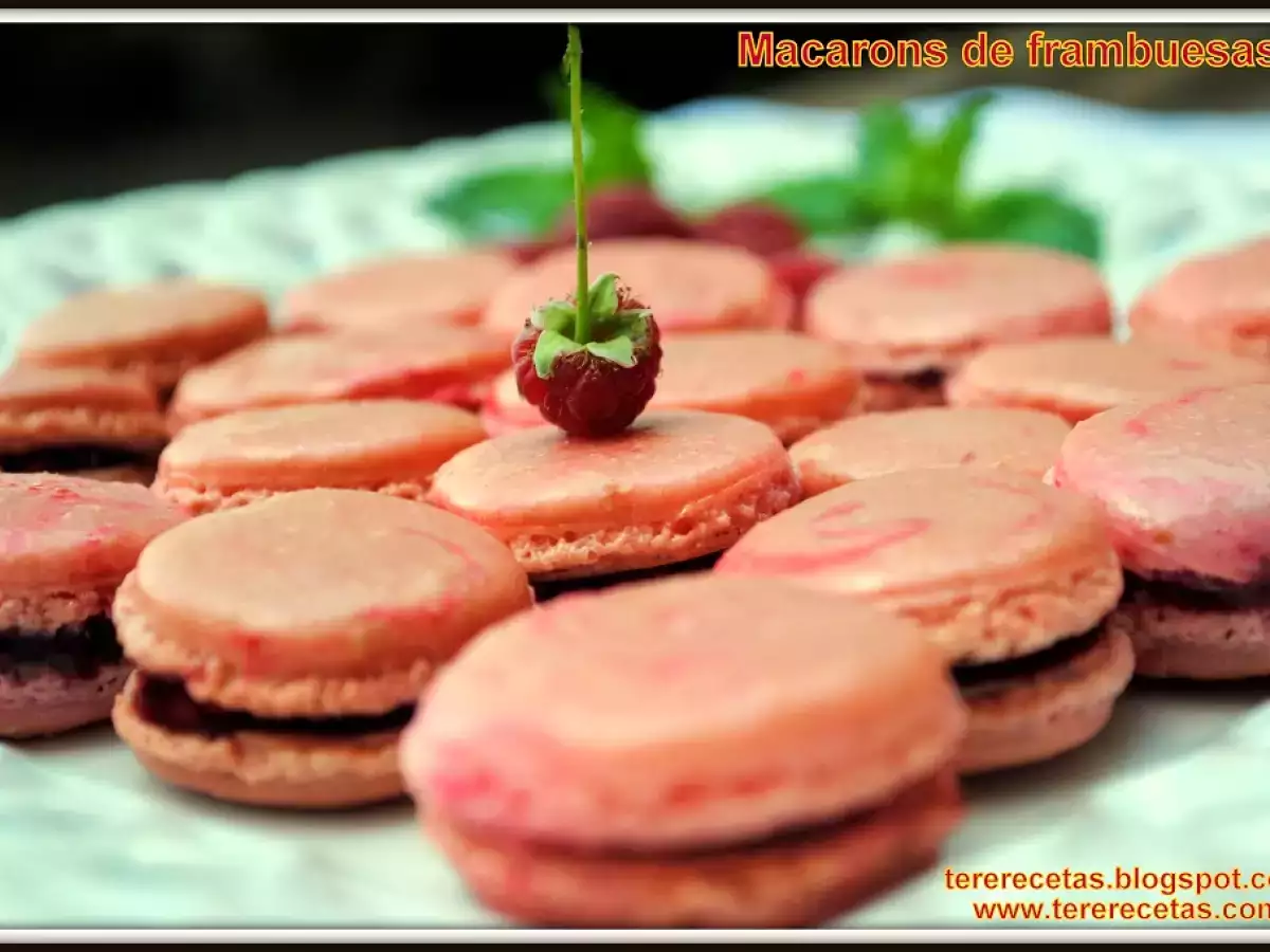 Macarons de frambuesa