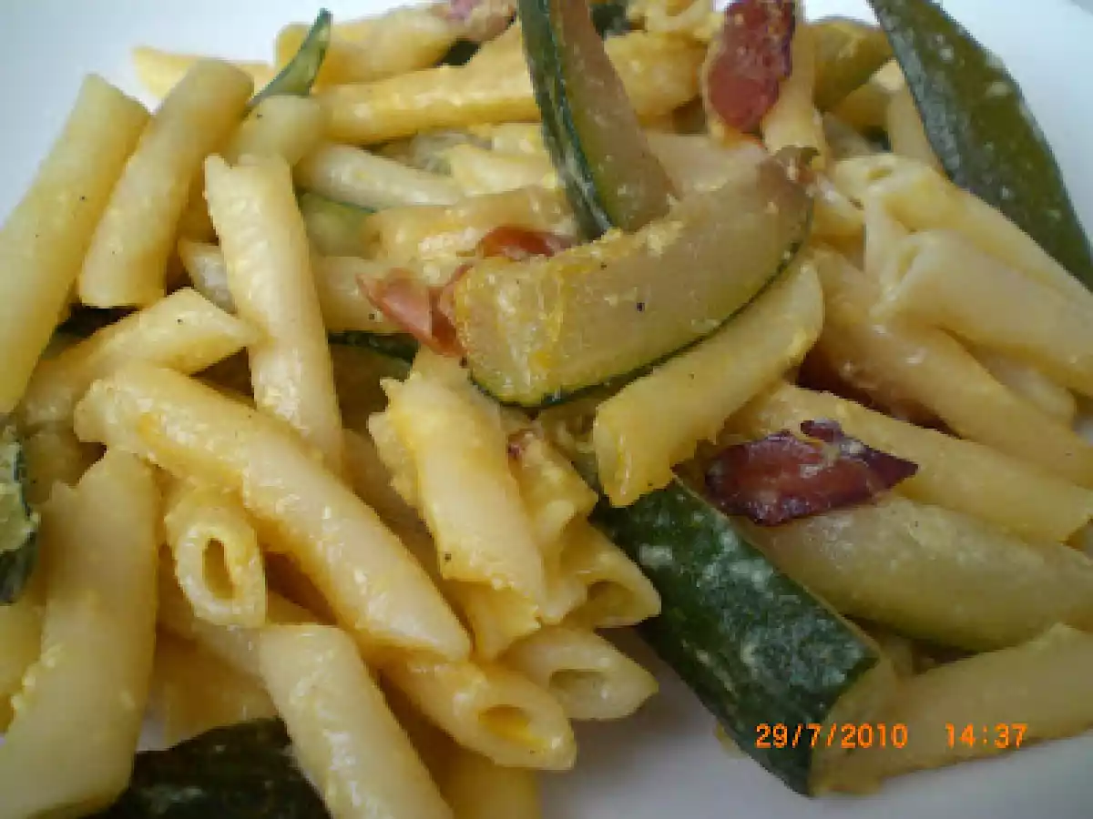 Macarrones con calabacin de Jamie Oliver