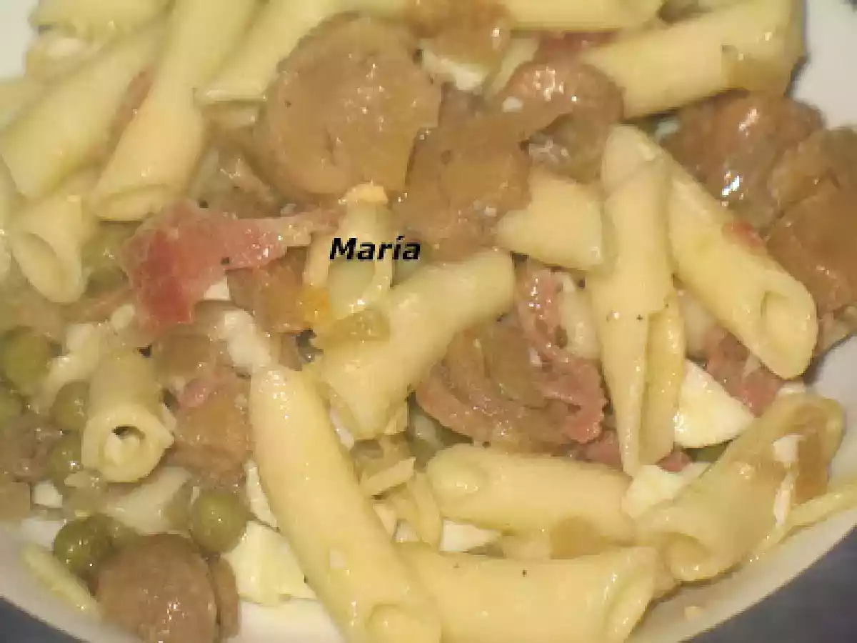 Macarrones con champiñones