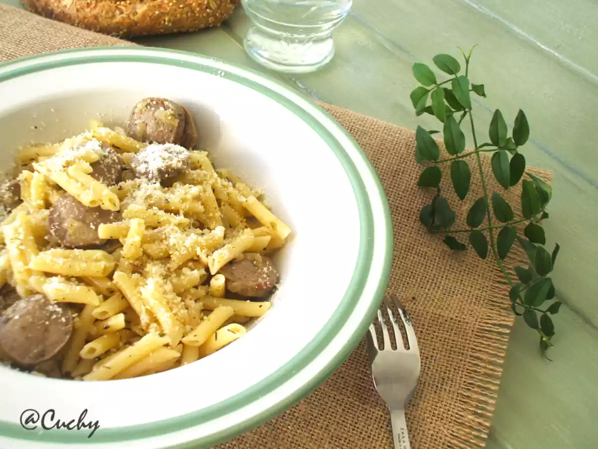 Macarrones con salchichas