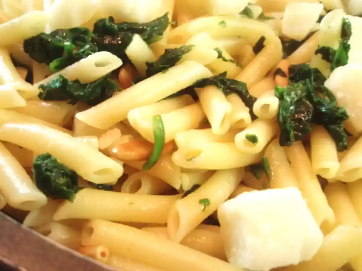 Macarrons amb espinacs