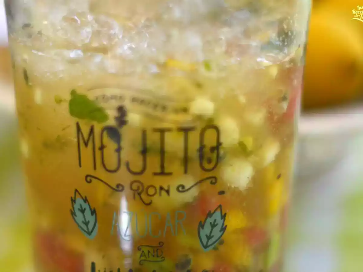 Macedonia de frutas al mojito