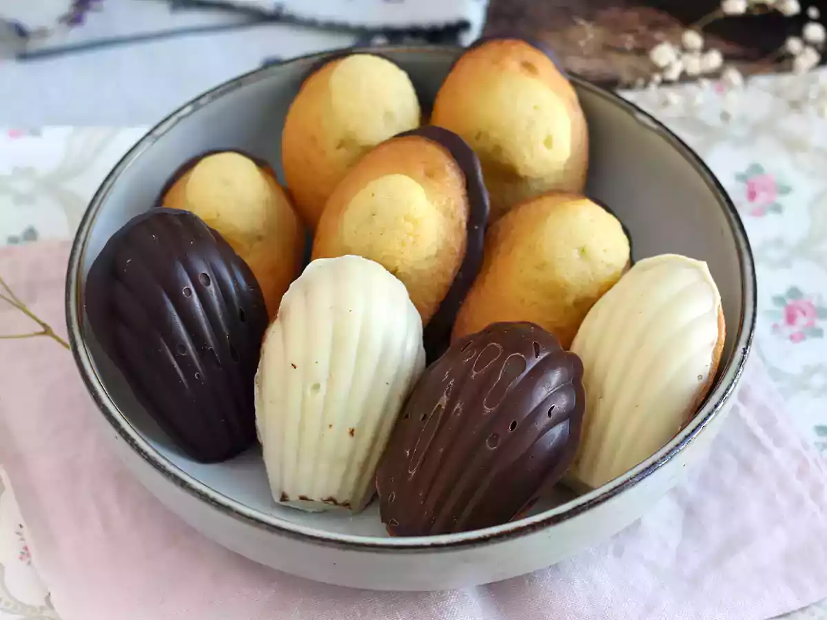 Madeleines con chocolate tricolor - foto 2