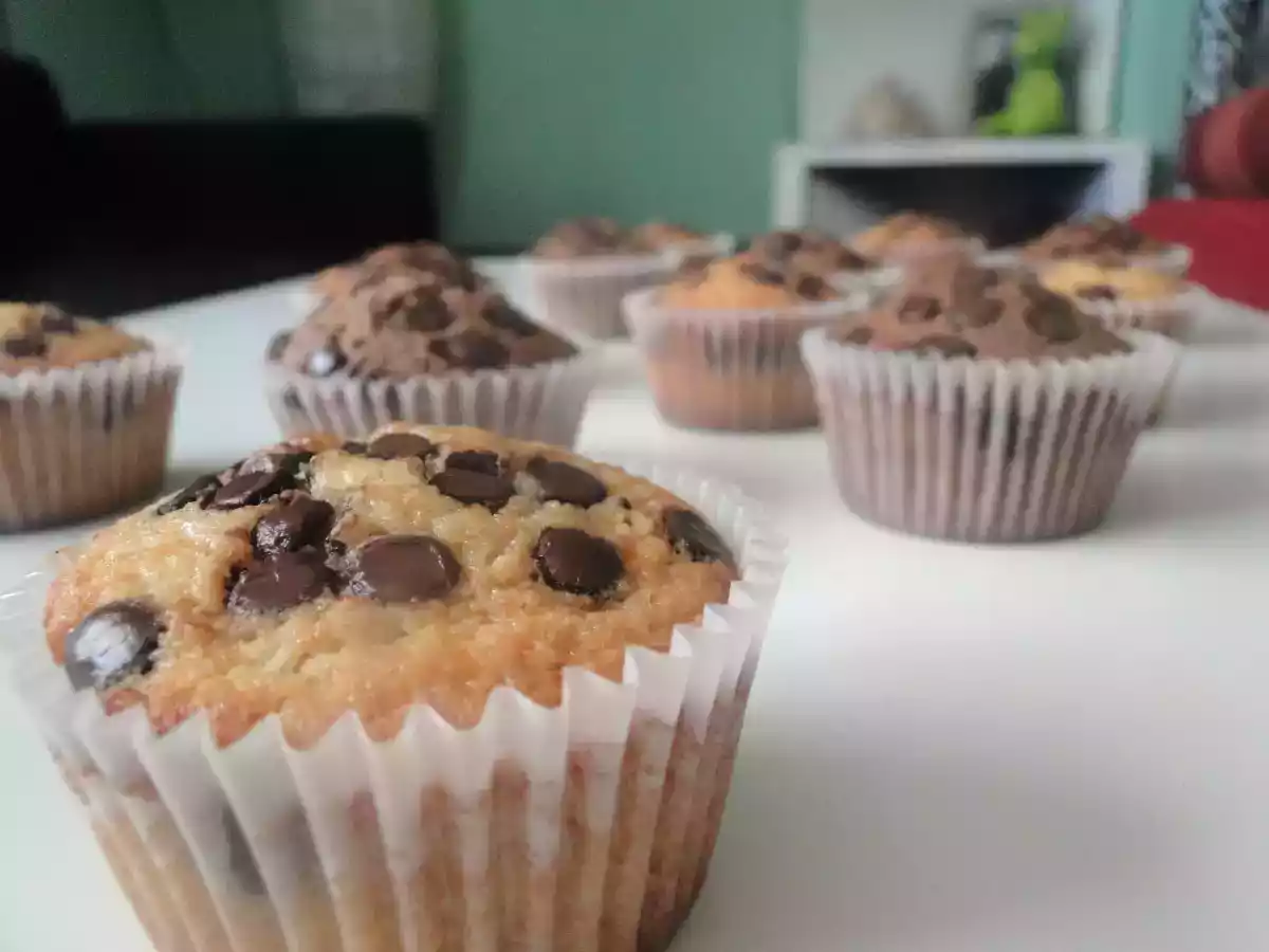 Magdalenas con chips de chocolate - foto 2