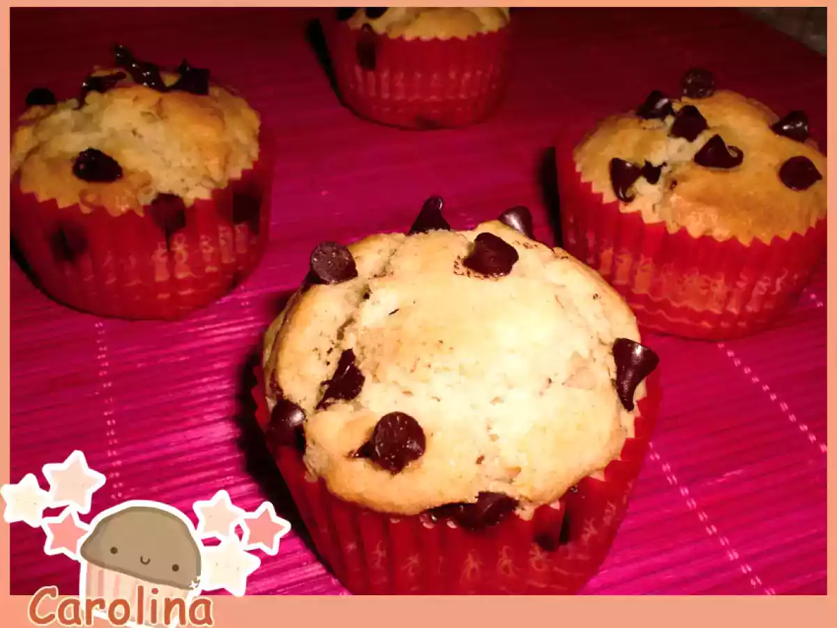 Magdalenas de aceite de oliva y pepitas de chocolate - foto 2