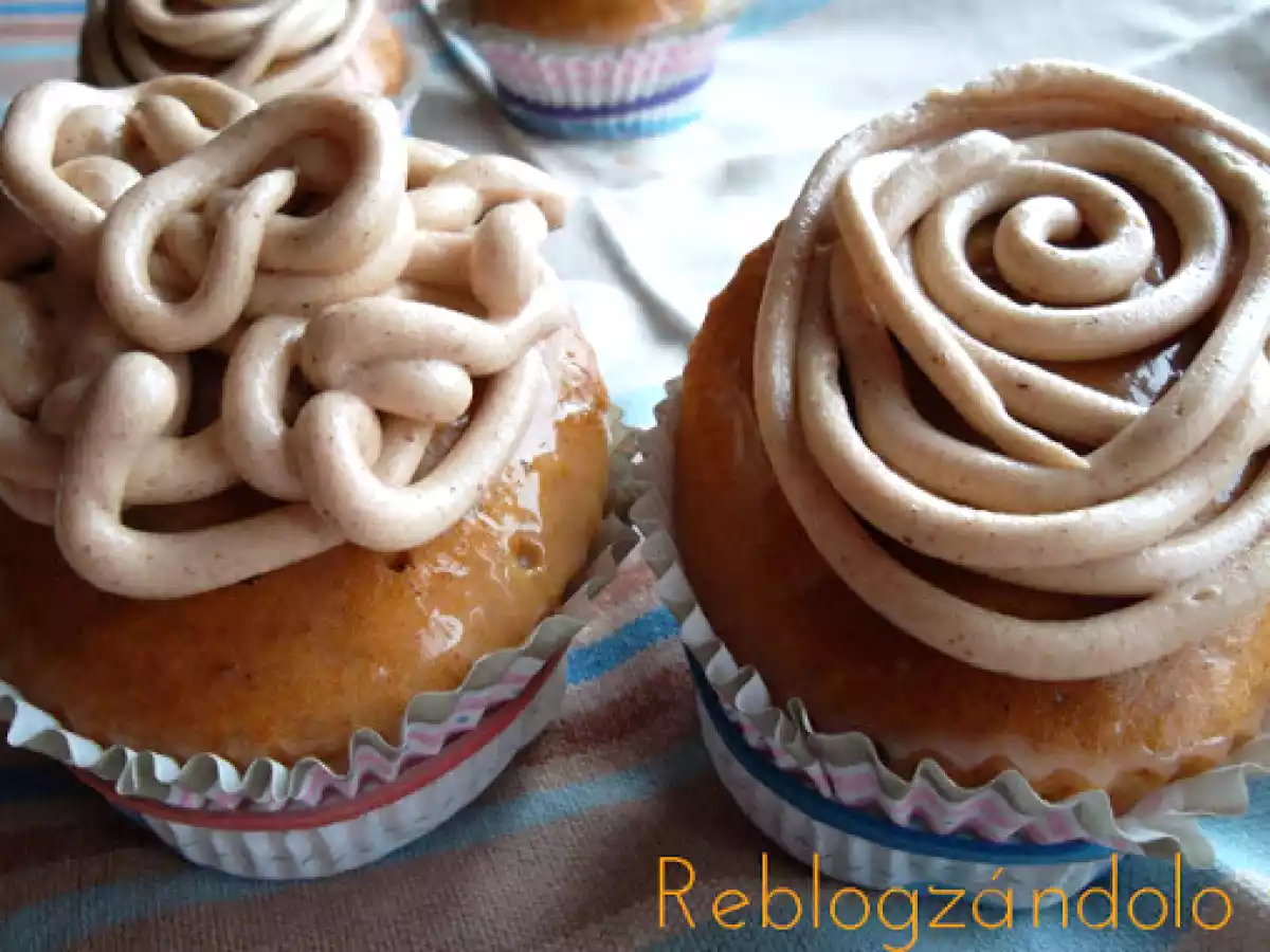 Magdalenas de calabaza y tres leches