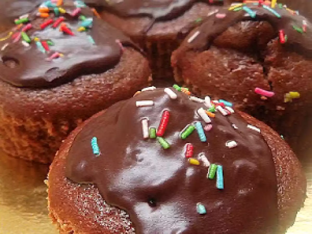 Magdalenas de chocolate y naranja