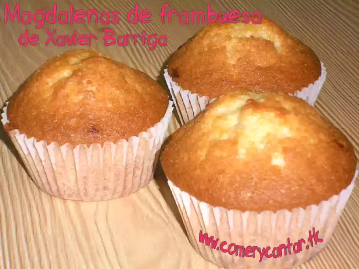 Magdalenas de frambuesa de Xavier Barriga