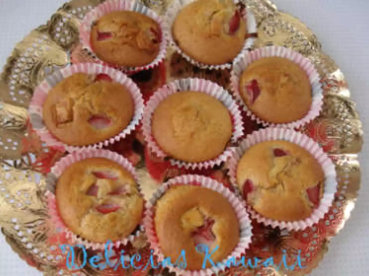 Magdalenas de fresa (natural) y chocolate blanco - foto 2