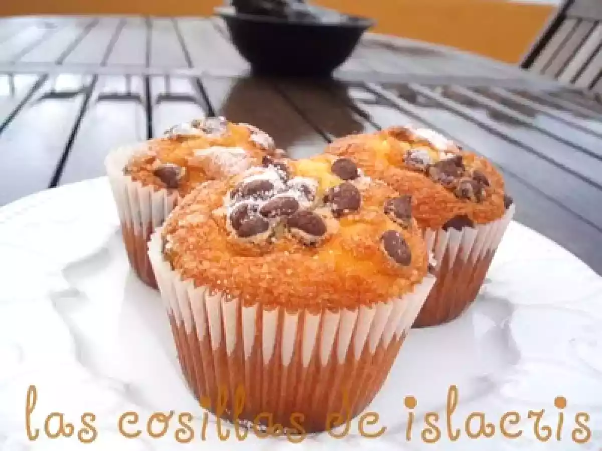 Magdalenas de naranja con pepitas de chocolate - foto 2