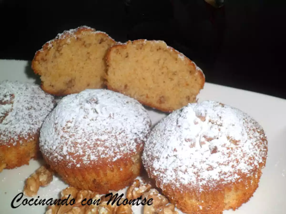 Magdalenas de nueces y jarabe de arce