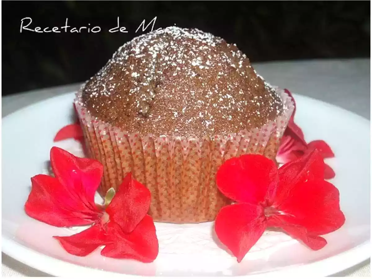 Magdalenas de vino tinto y chocolate - foto 3