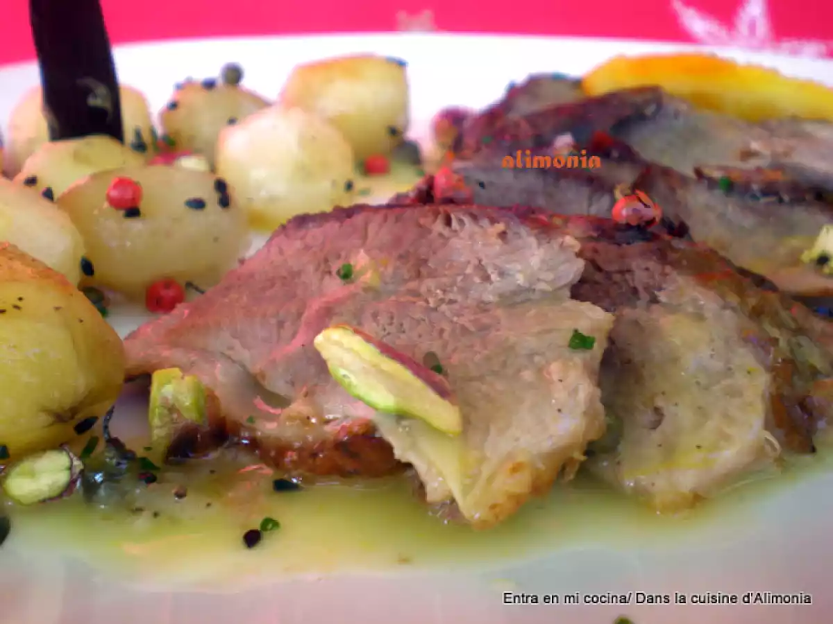 Magrets de pato-salsa naranja especias.vainilla