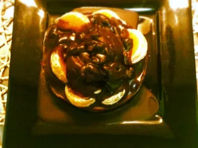 Mandarinas al chocolate fondant