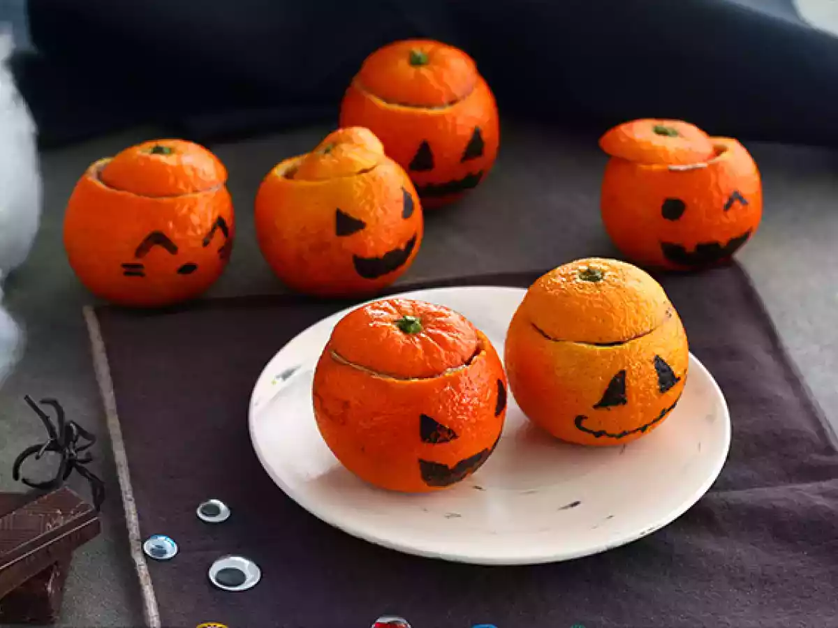 Mandarinas de Halloween con mousse de chocolate - foto 3