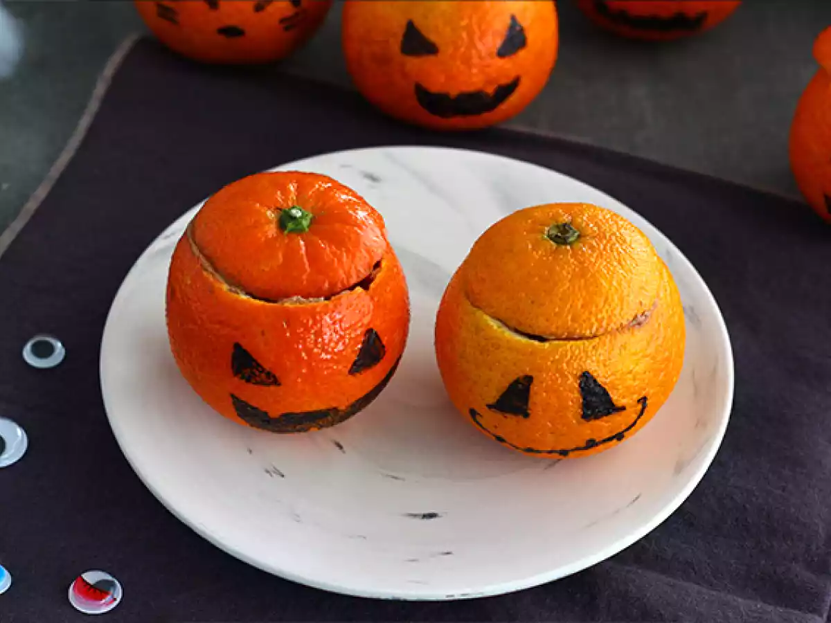 Mandarinas de Halloween con mousse de chocolate - foto 4