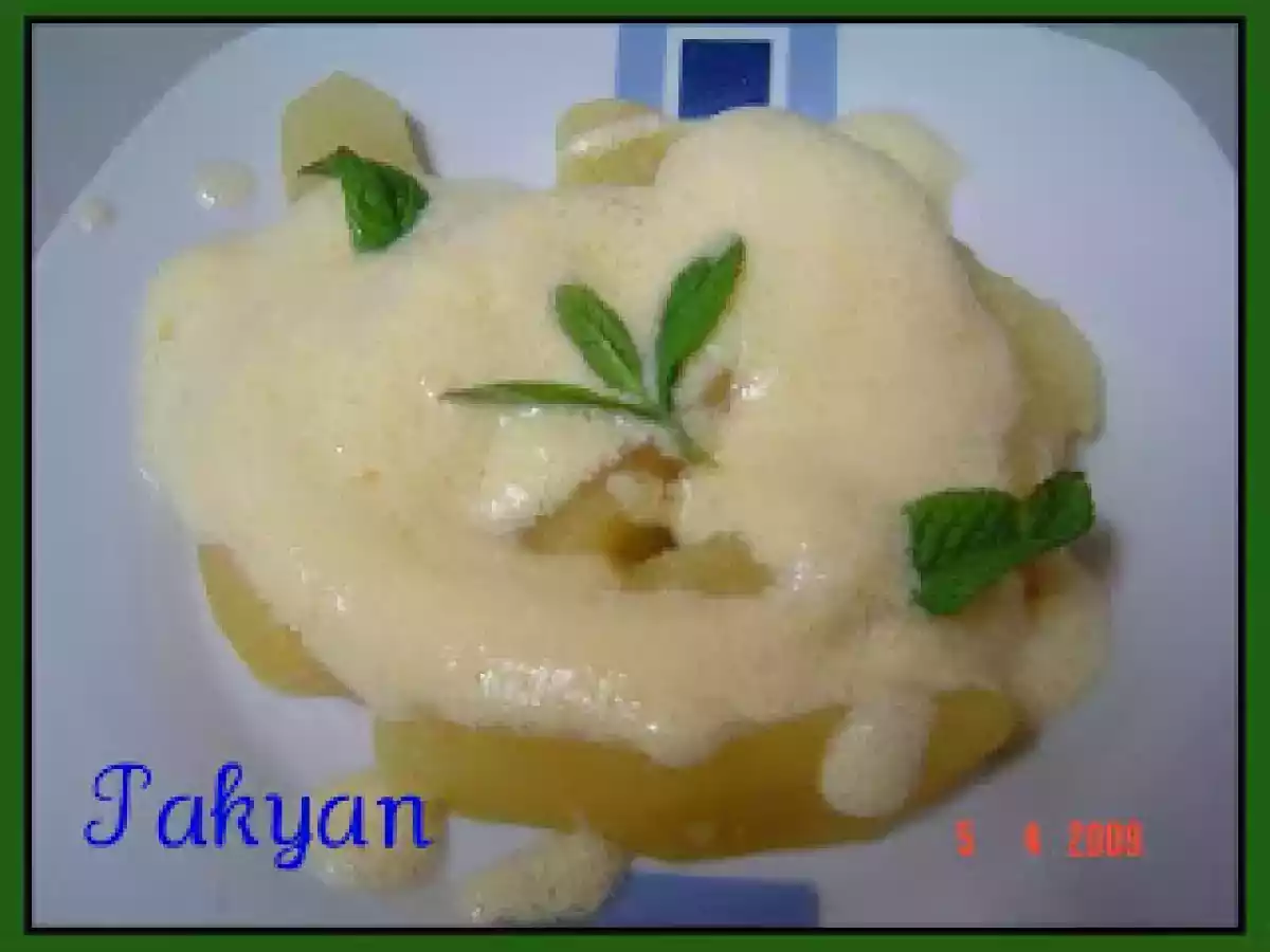 MANZANAS CON SABAYÓN DE CAVA THERMOMIX