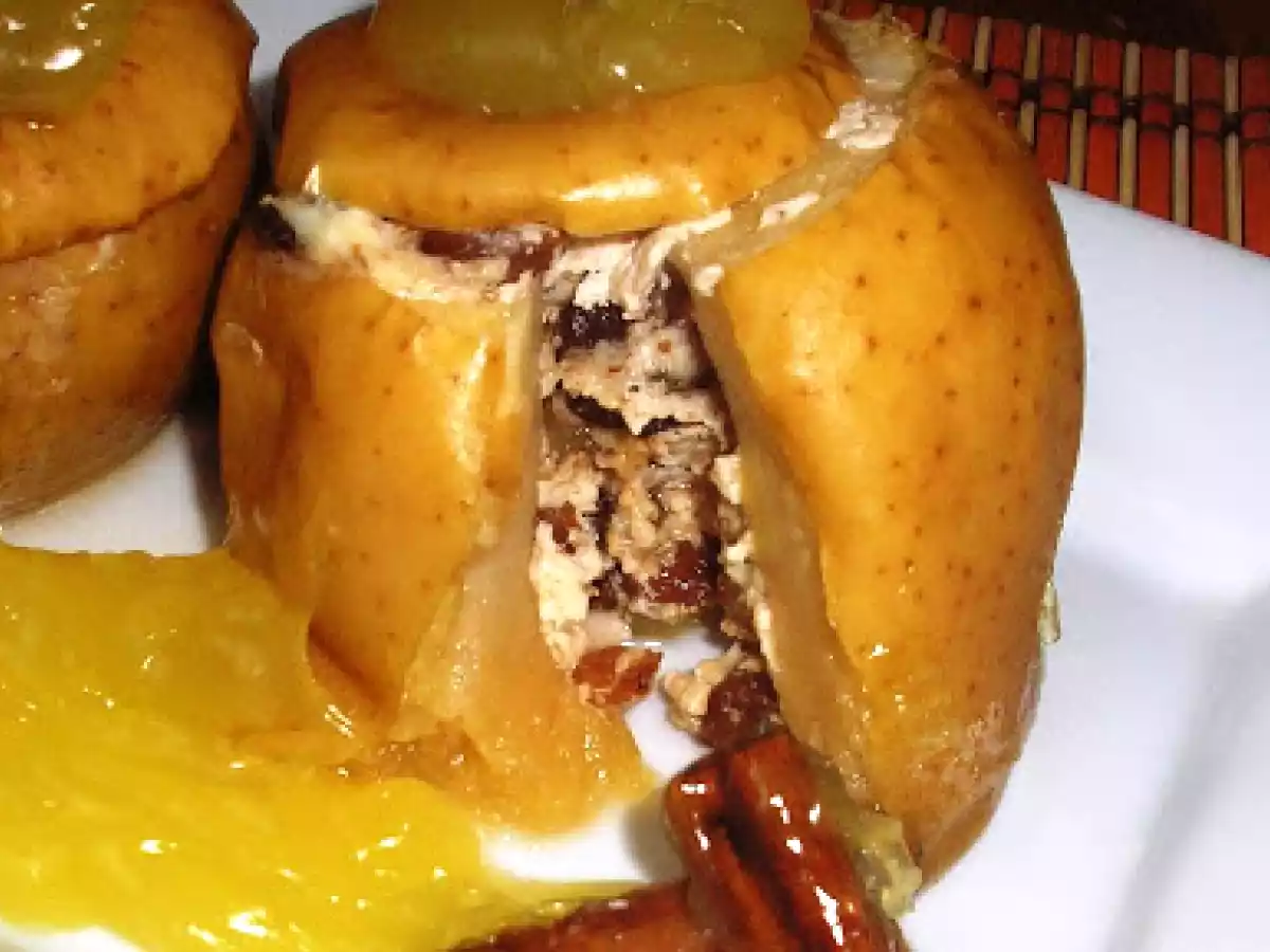 MANZANAS RELLENAS, ASADAS CON CREMA DE NARANJA. Empezamos con la concatenación. - foto 3