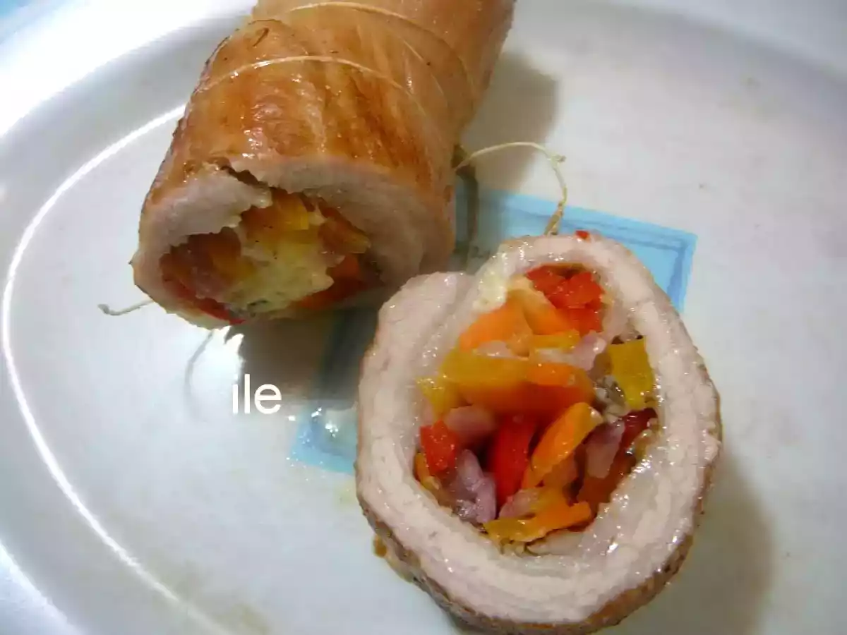 Matambre de cerdo relleno al vino blanco