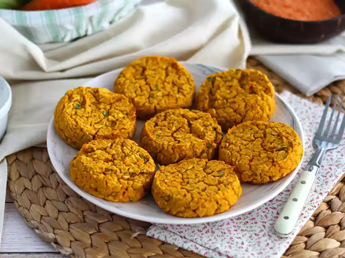 Medallones de lentejas coral (rojas) y zanahoria - foto 2