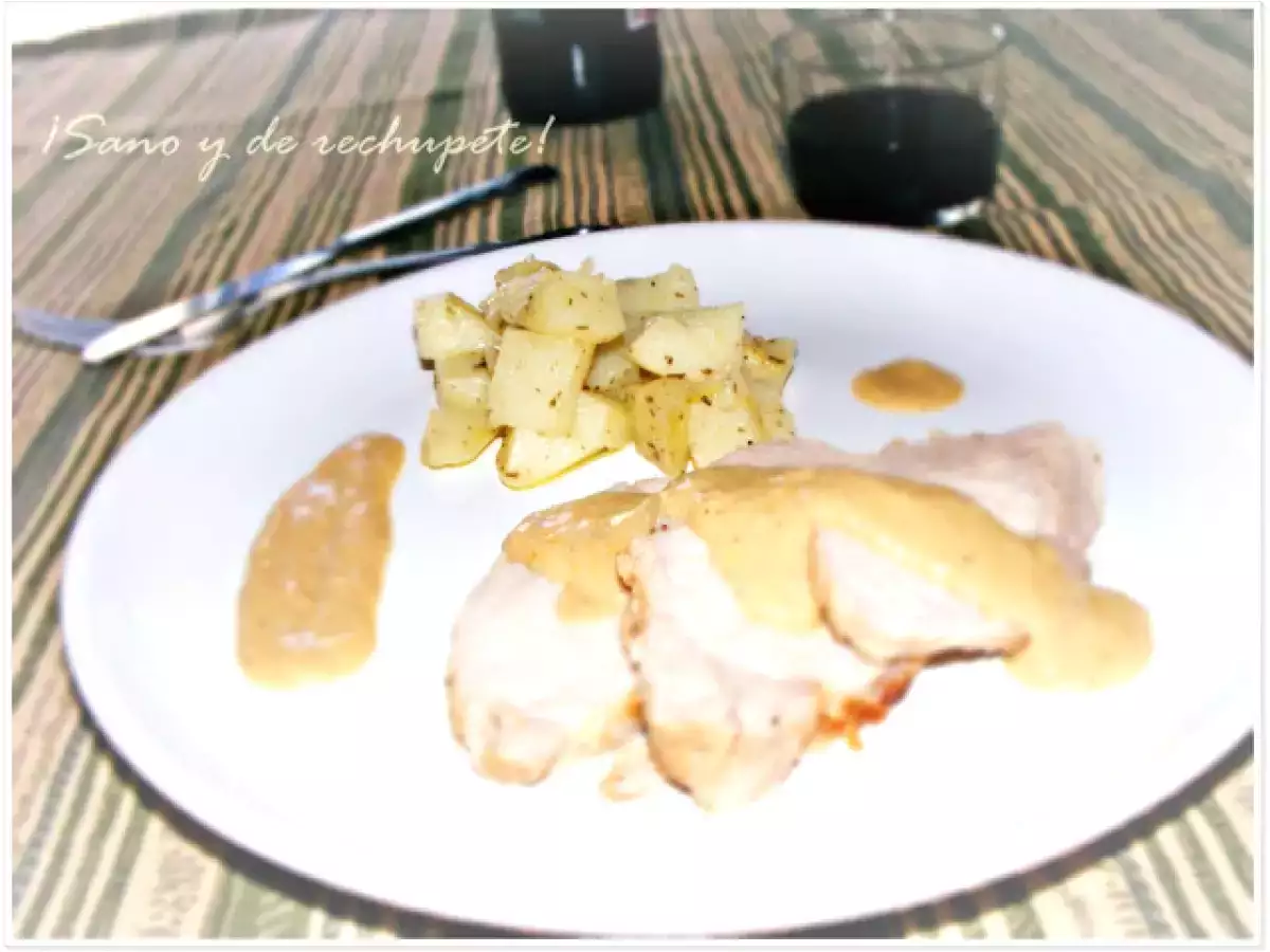 Medallones de lomo de cerdo con crema de mostaza bávara - foto 3