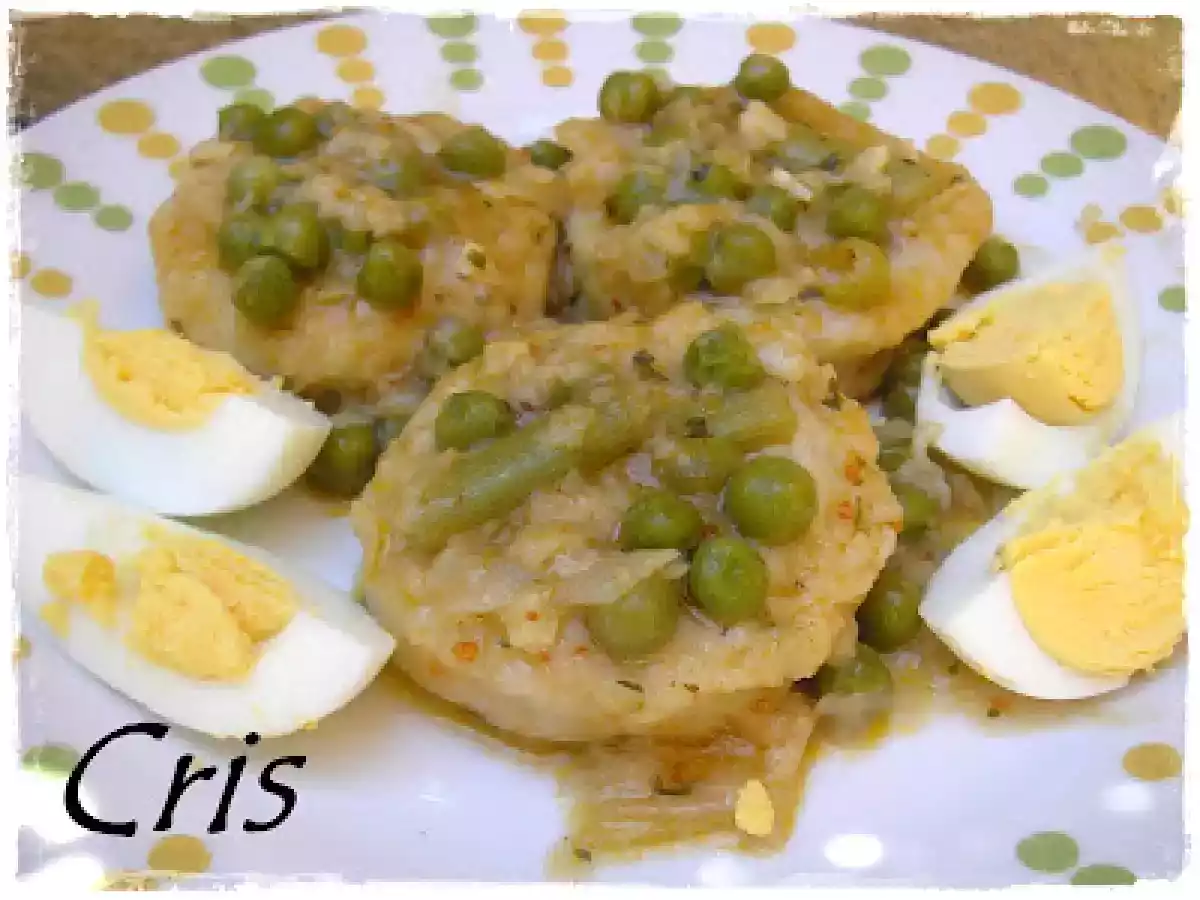 Medallones de merluza con guisantes - foto 2
